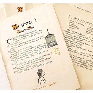 1913 Mary Frances Sewing Pages Ephemera Lot Of 100 Pcs Illustrated Crafts LGDWB1